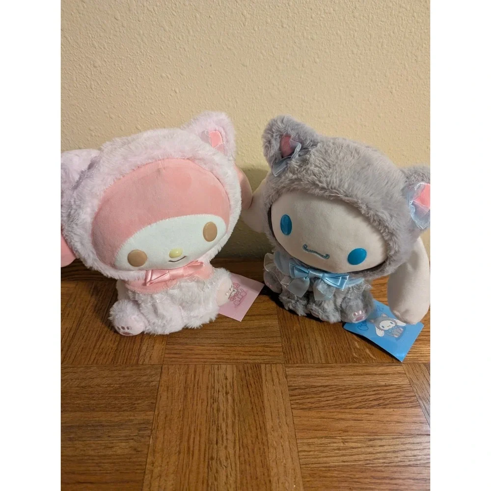 Sanrio Cinnamoroll Milk Plush Set 2 Soft Toy Cat Costume Baby Kawaii‎ My Melody